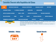 Tablet Screenshot of consolatoghana.it